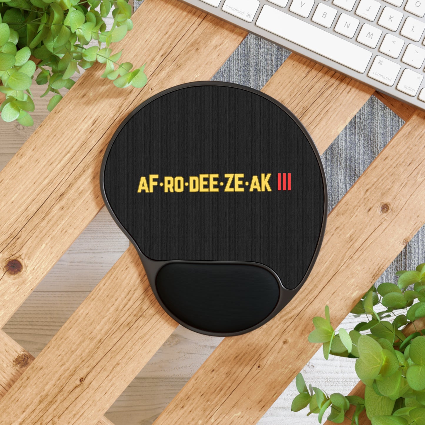 AFRODEEZEAK 3 Logo - Mouse Pad with Wrist Rest