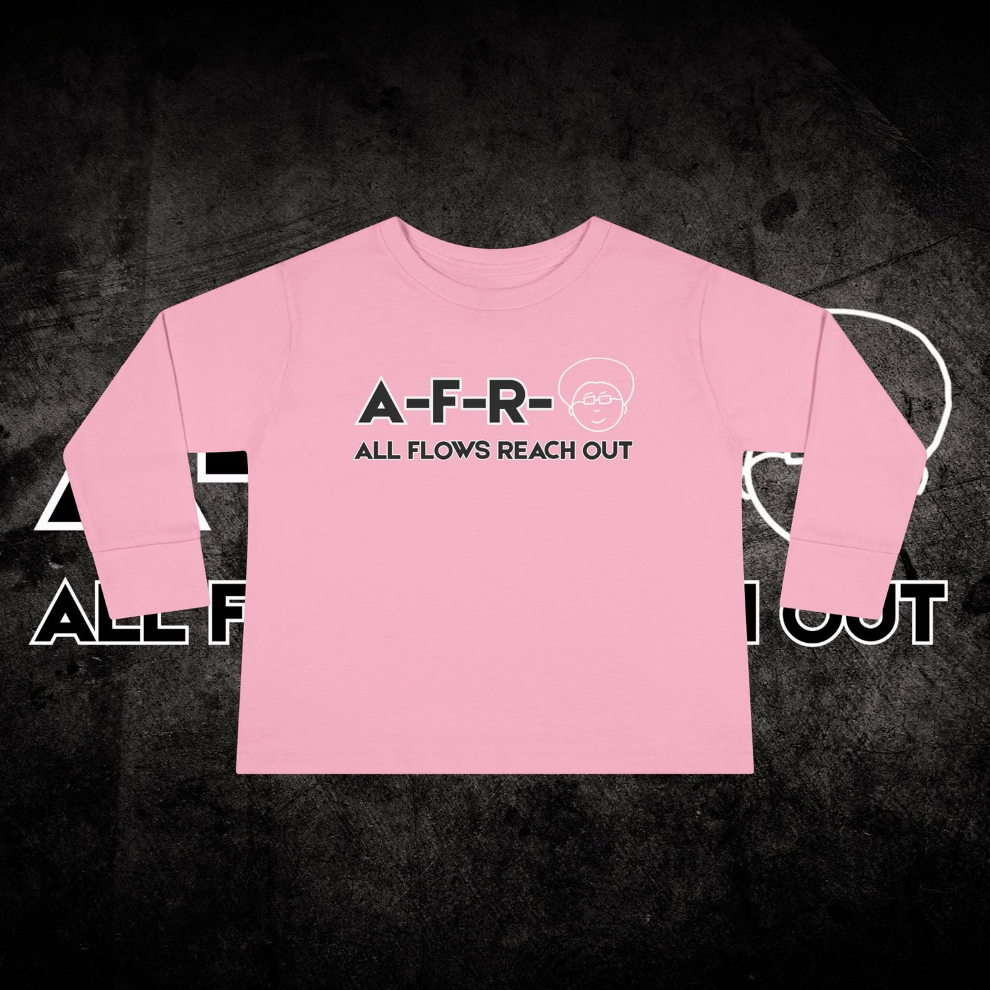 A-F-R-O LOGO - Toddler Long Sleeve Tee