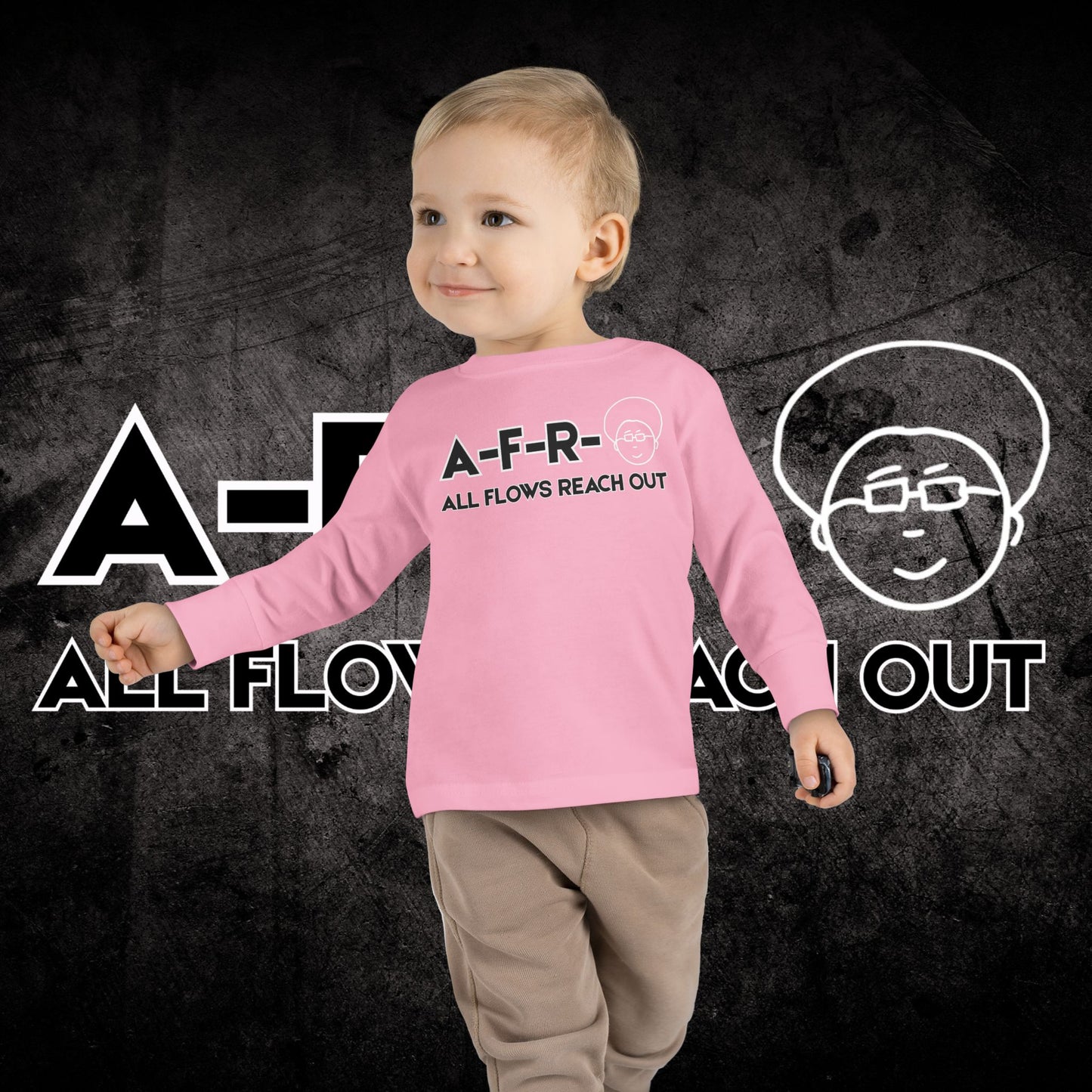 A-F-R-O LOGO - Toddler Long Sleeve Tee