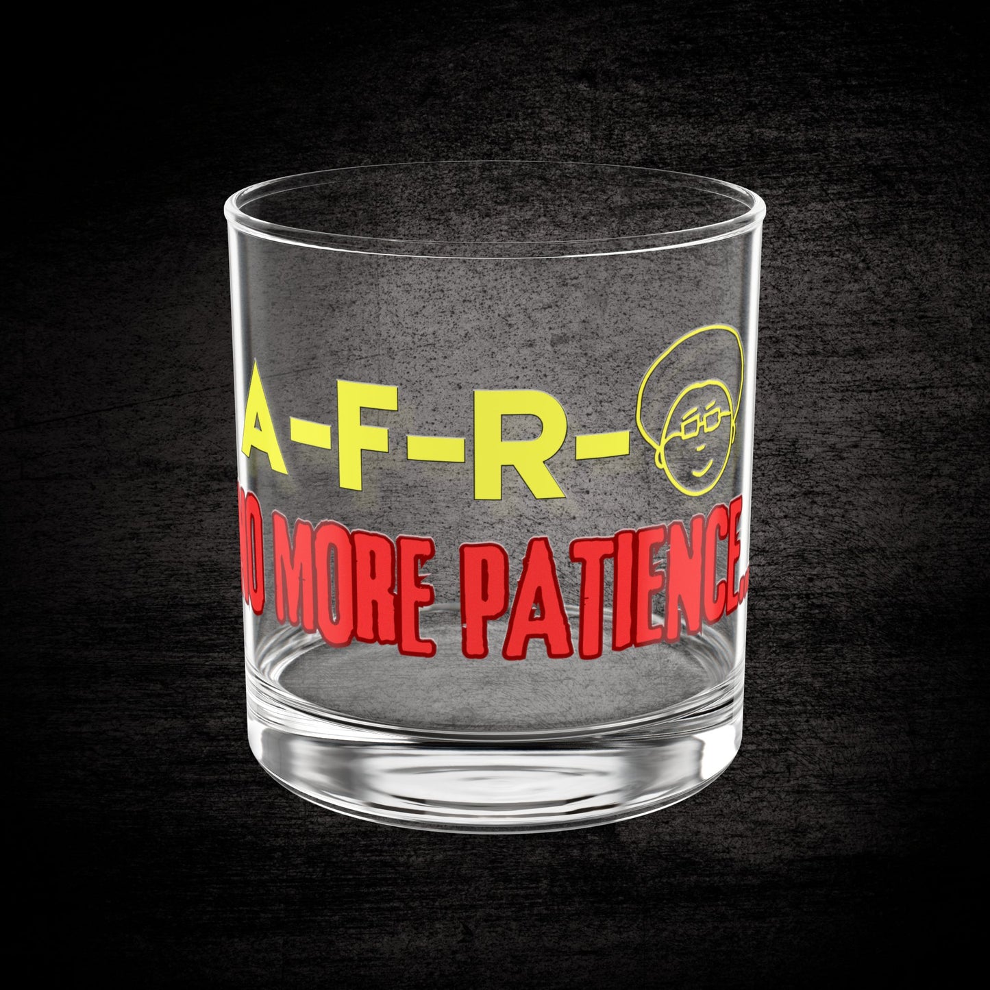 "No More Patience" Rocks Glass, 10oz