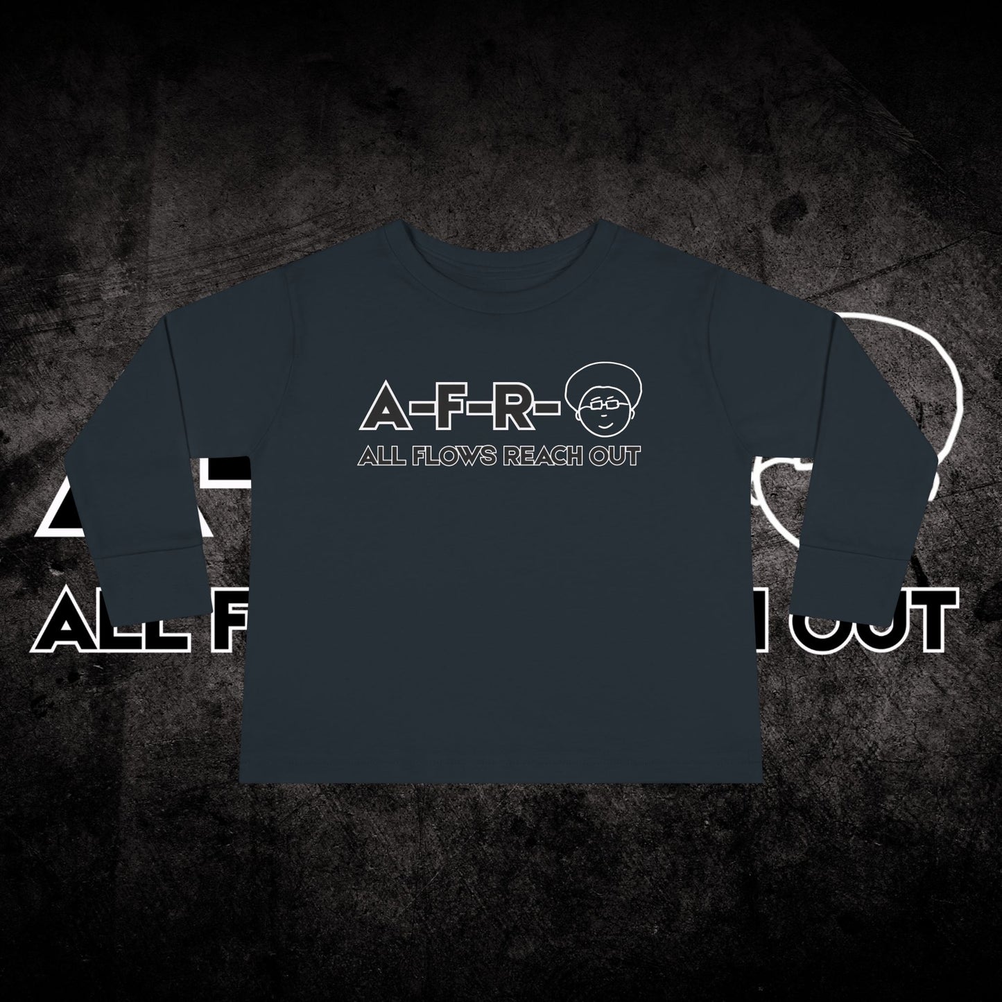 A-F-R-O LOGO - Toddler Long Sleeve Tee