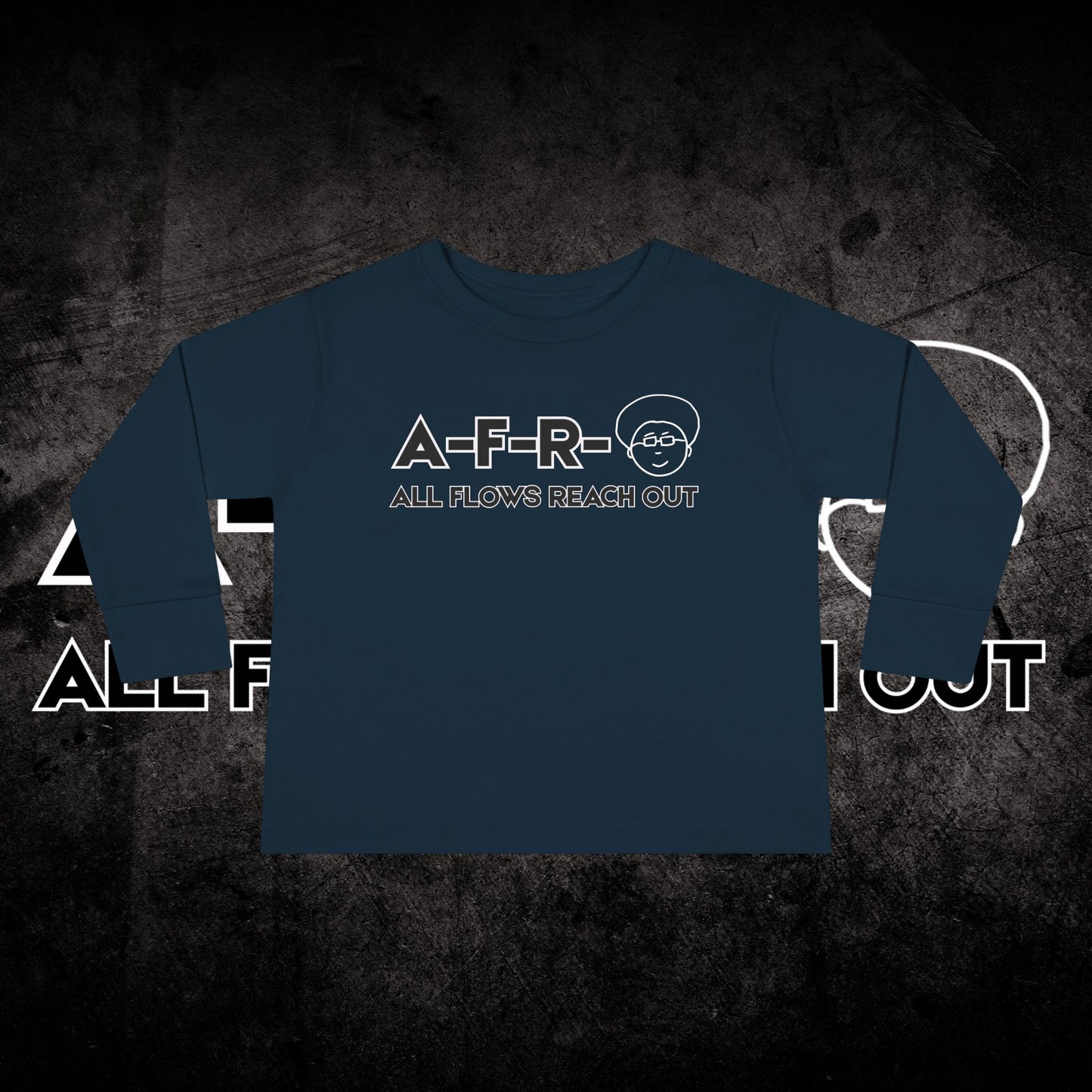 A-F-R-O LOGO - Toddler Long Sleeve Tee