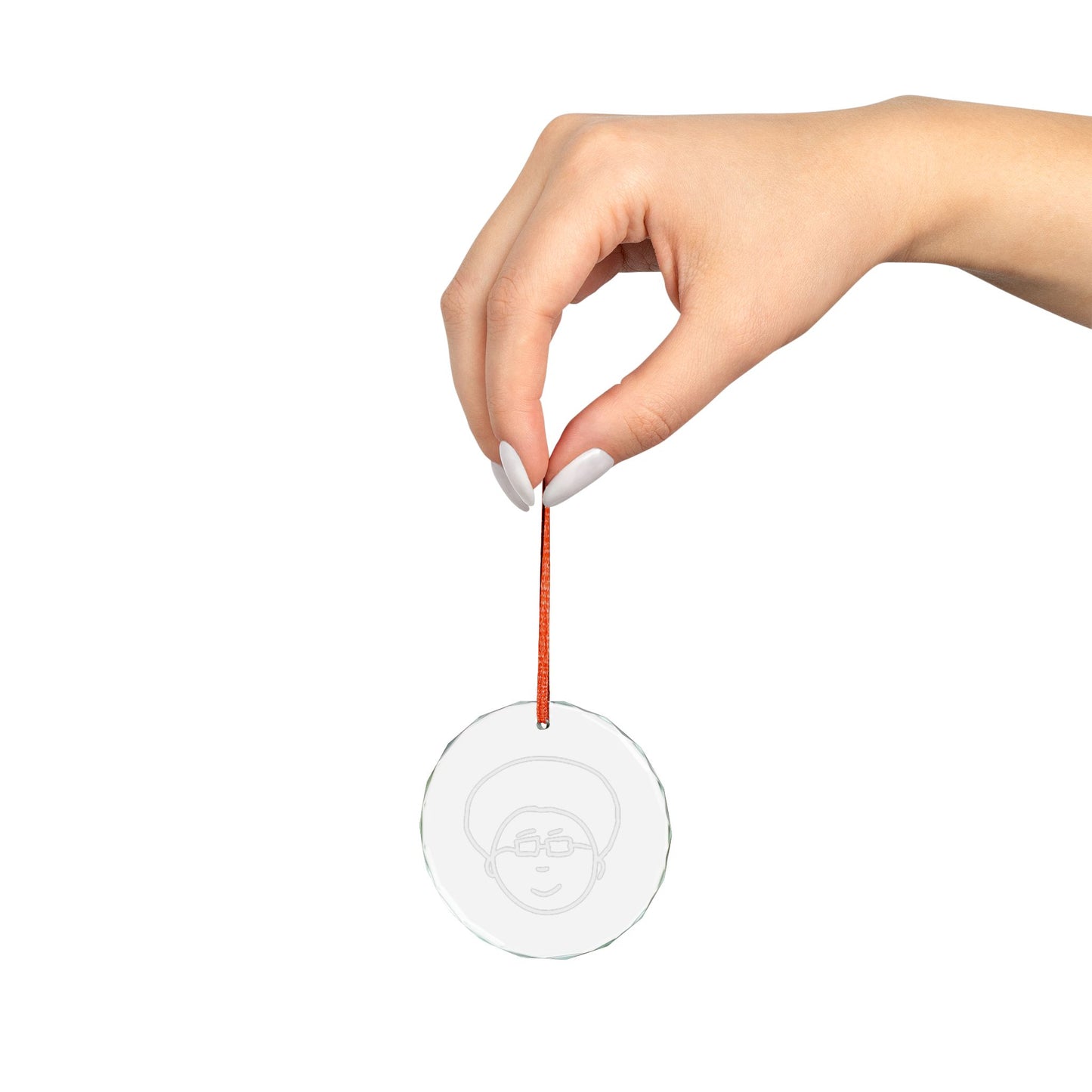 A-F-R-O LOGO - Crystal Glass Ornament