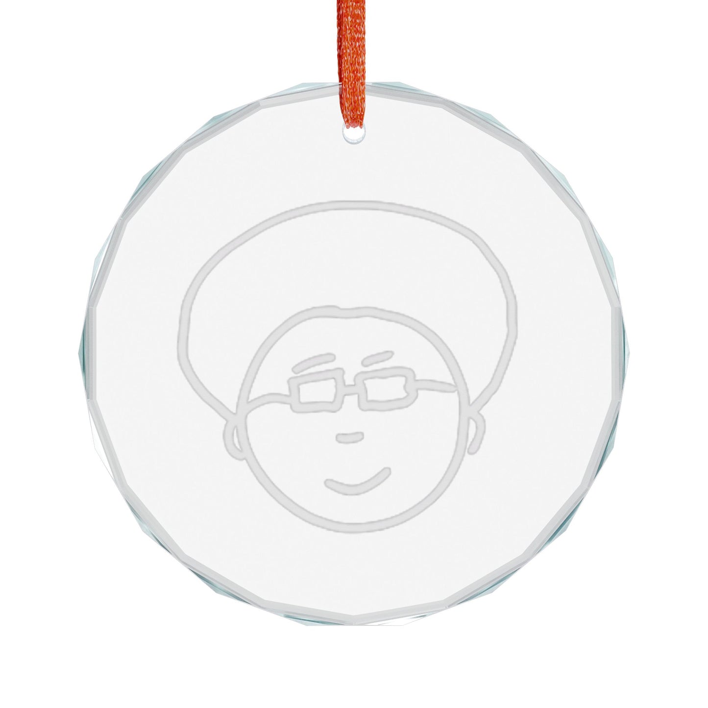 A-F-R-O LOGO - Crystal Glass Ornament