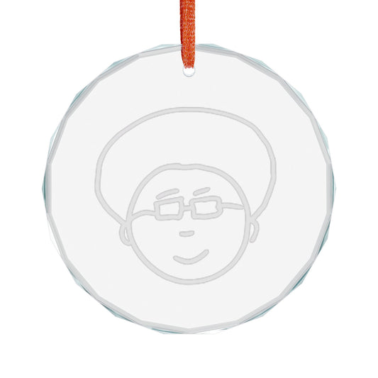 A-F-R-O LOGO - Crystal Glass Ornament