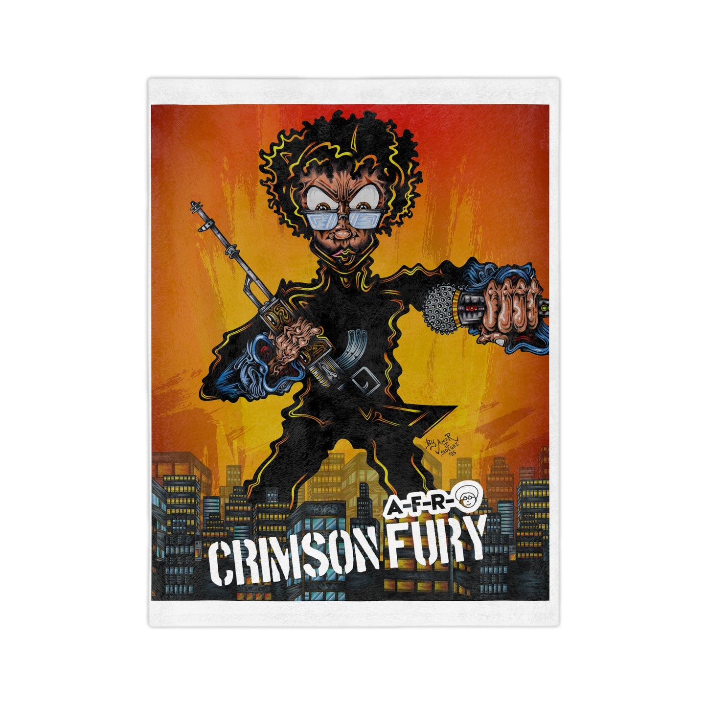 Crimson Fury - Velveteen Microfiber Blanket