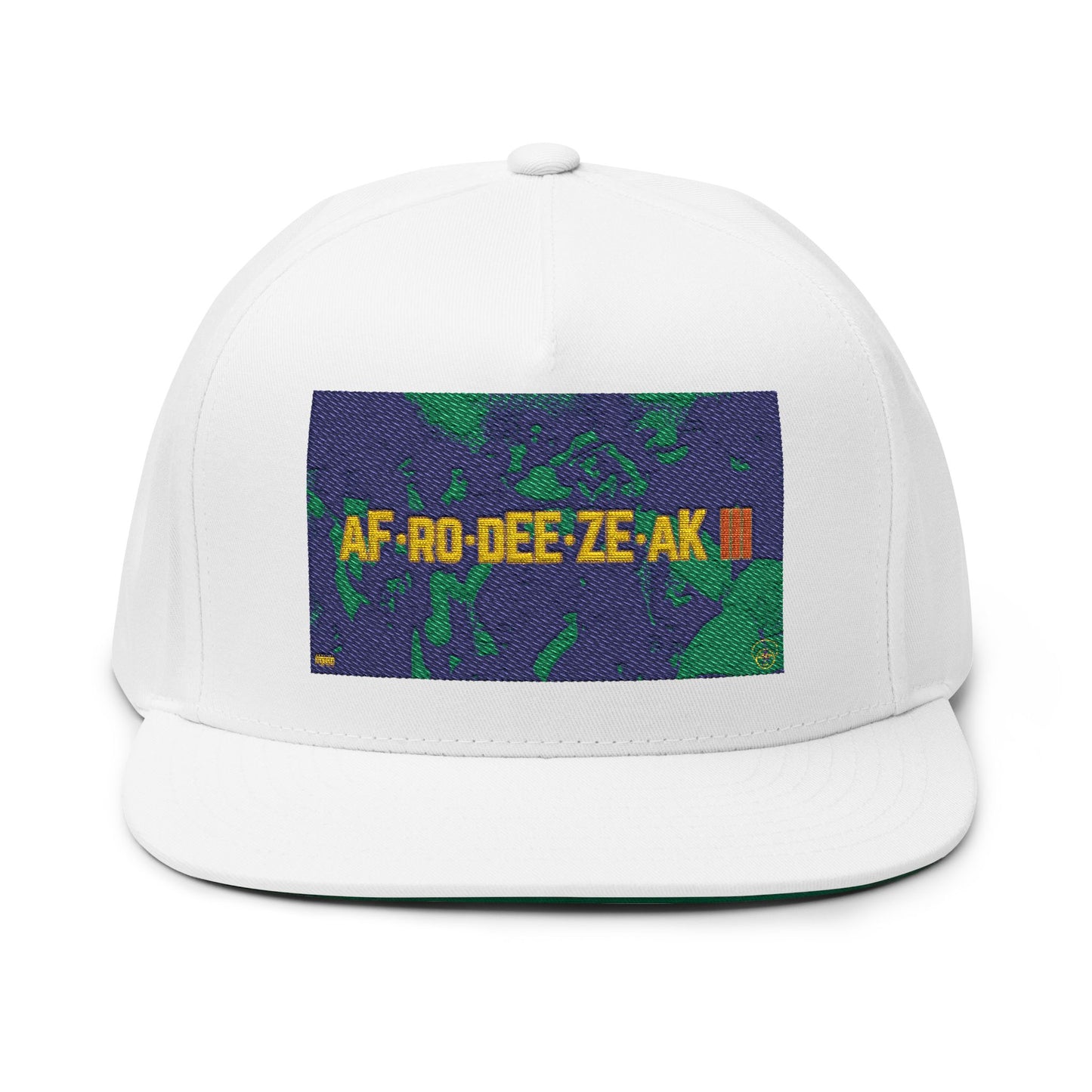 AFRODEEZEAK 3 - Embroidered Flat Bill Cap