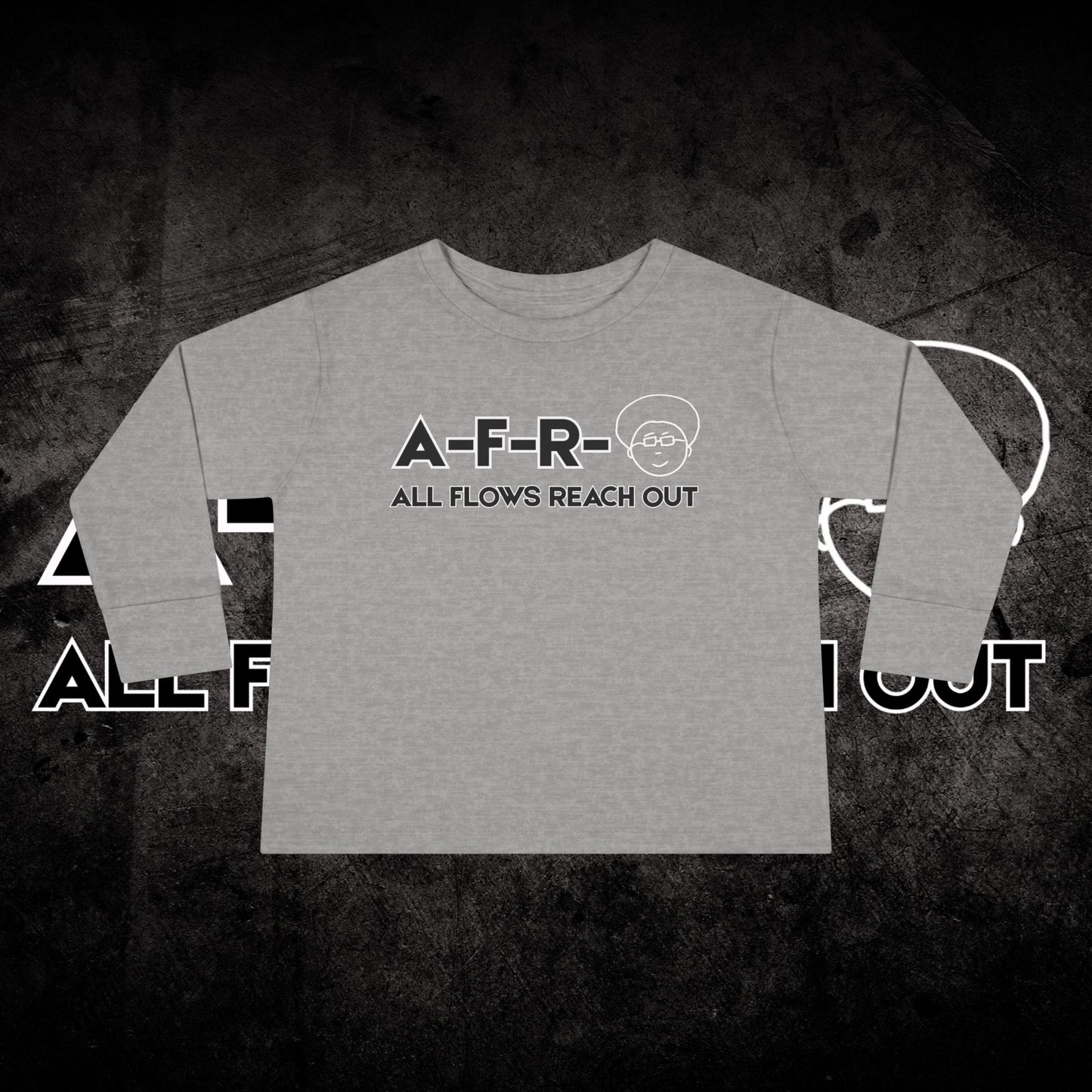 A-F-R-O LOGO - Toddler Long Sleeve Tee