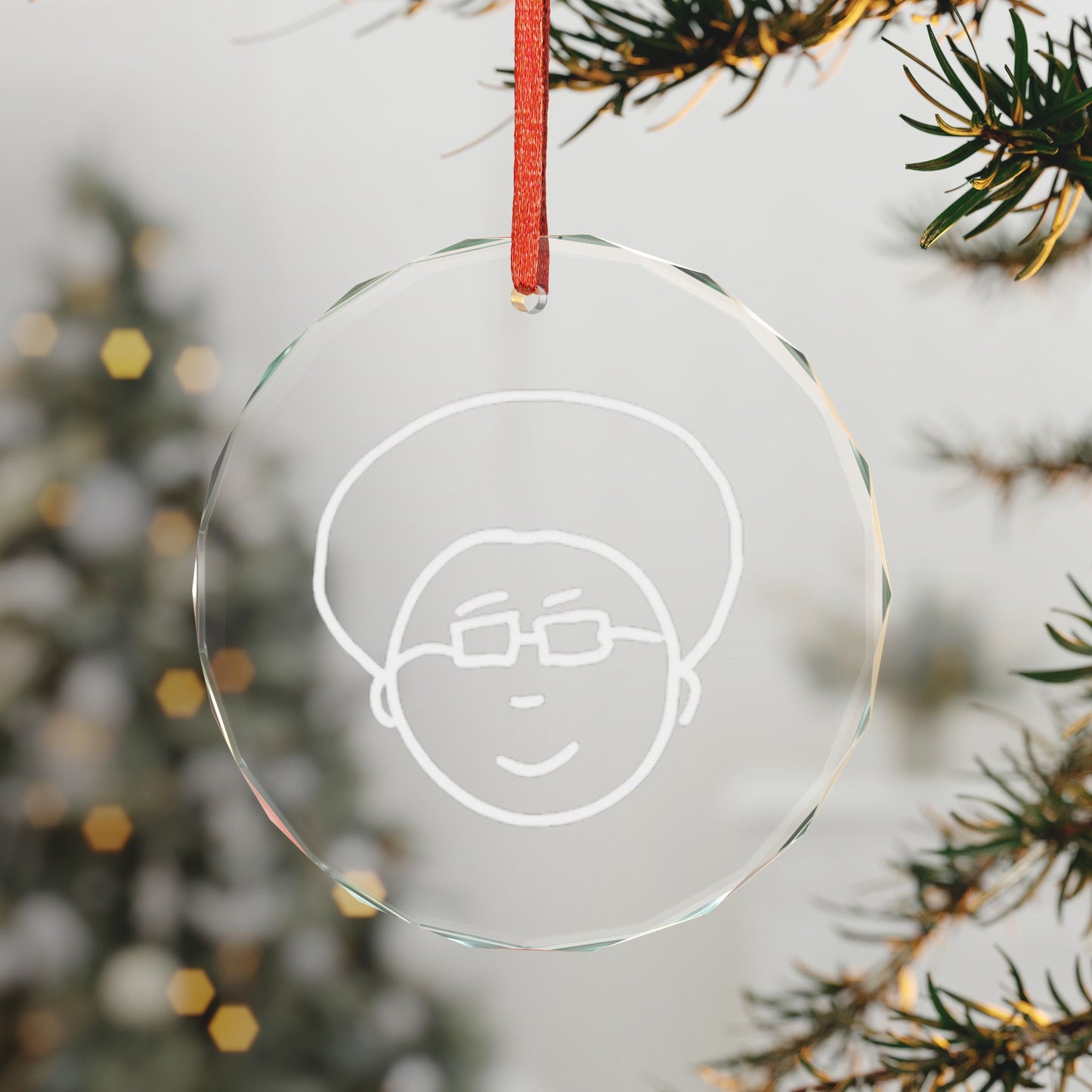 A-F-R-O LOGO - Crystal Glass Ornament
