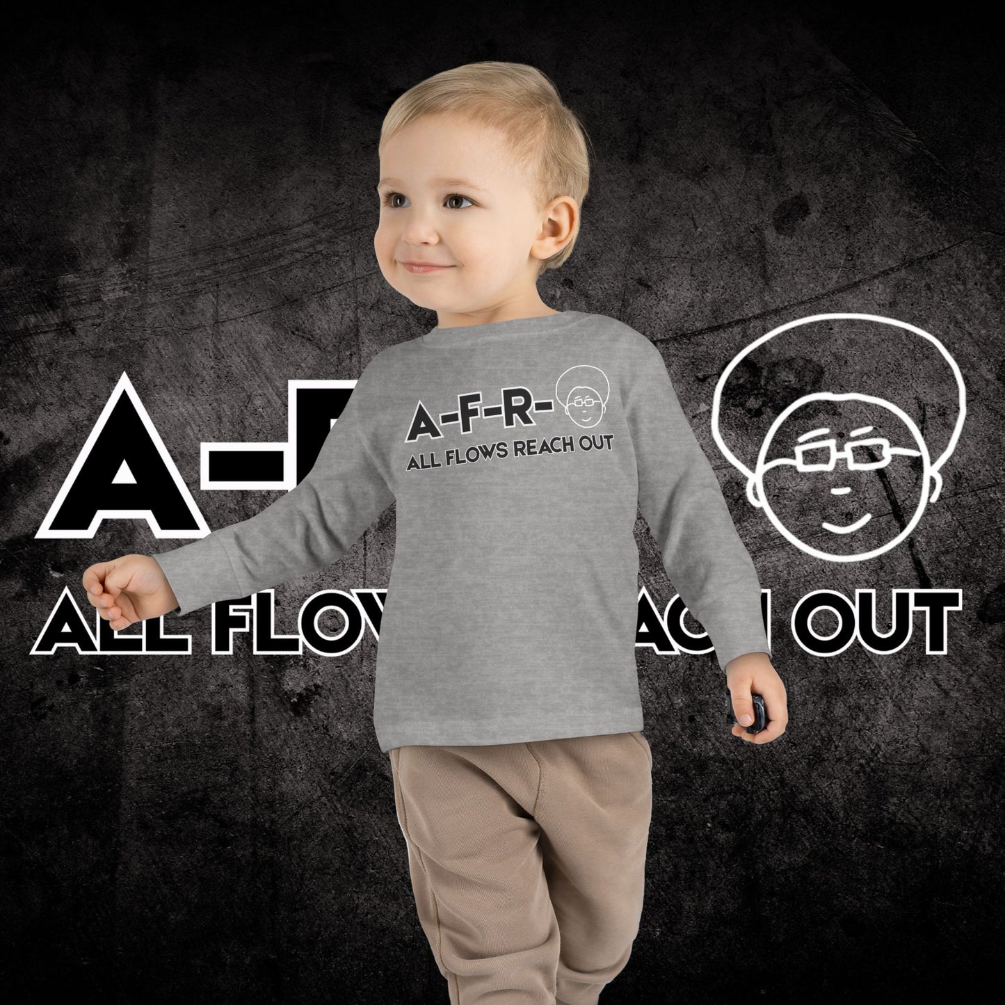 A-F-R-O LOGO - Toddler Long Sleeve Tee