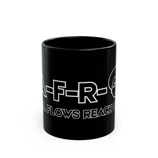 All Flows Reach Out - Black Mug