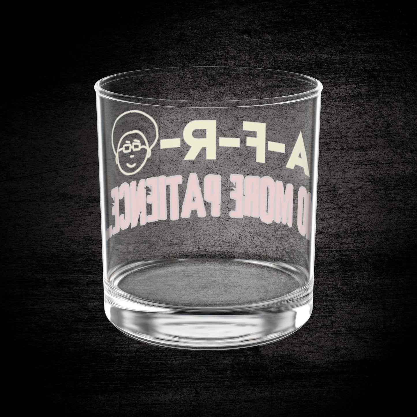 "No More Patience" Rocks Glass, 10oz