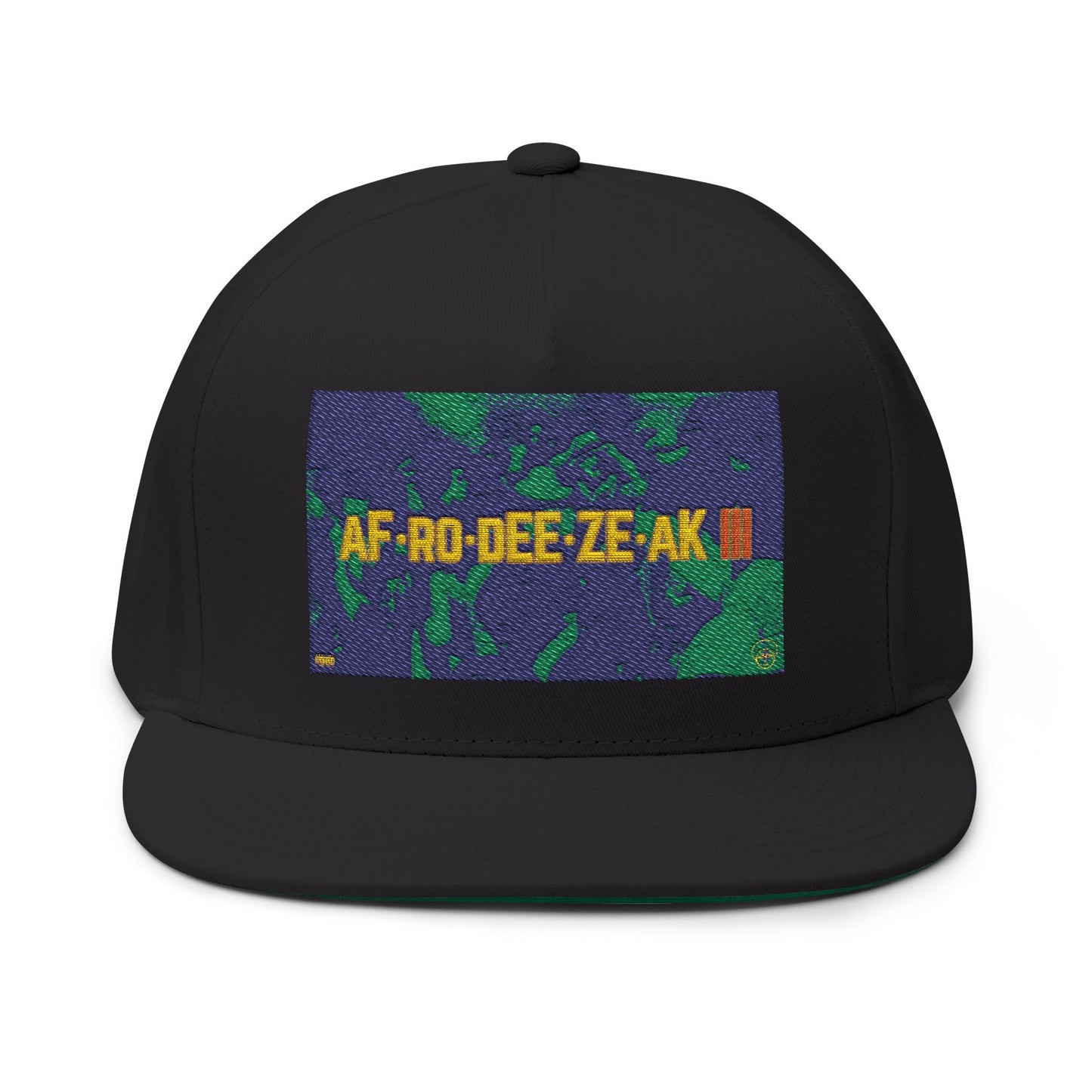 AFRODEEZEAK 3 - Embroidered Flat Bill Cap