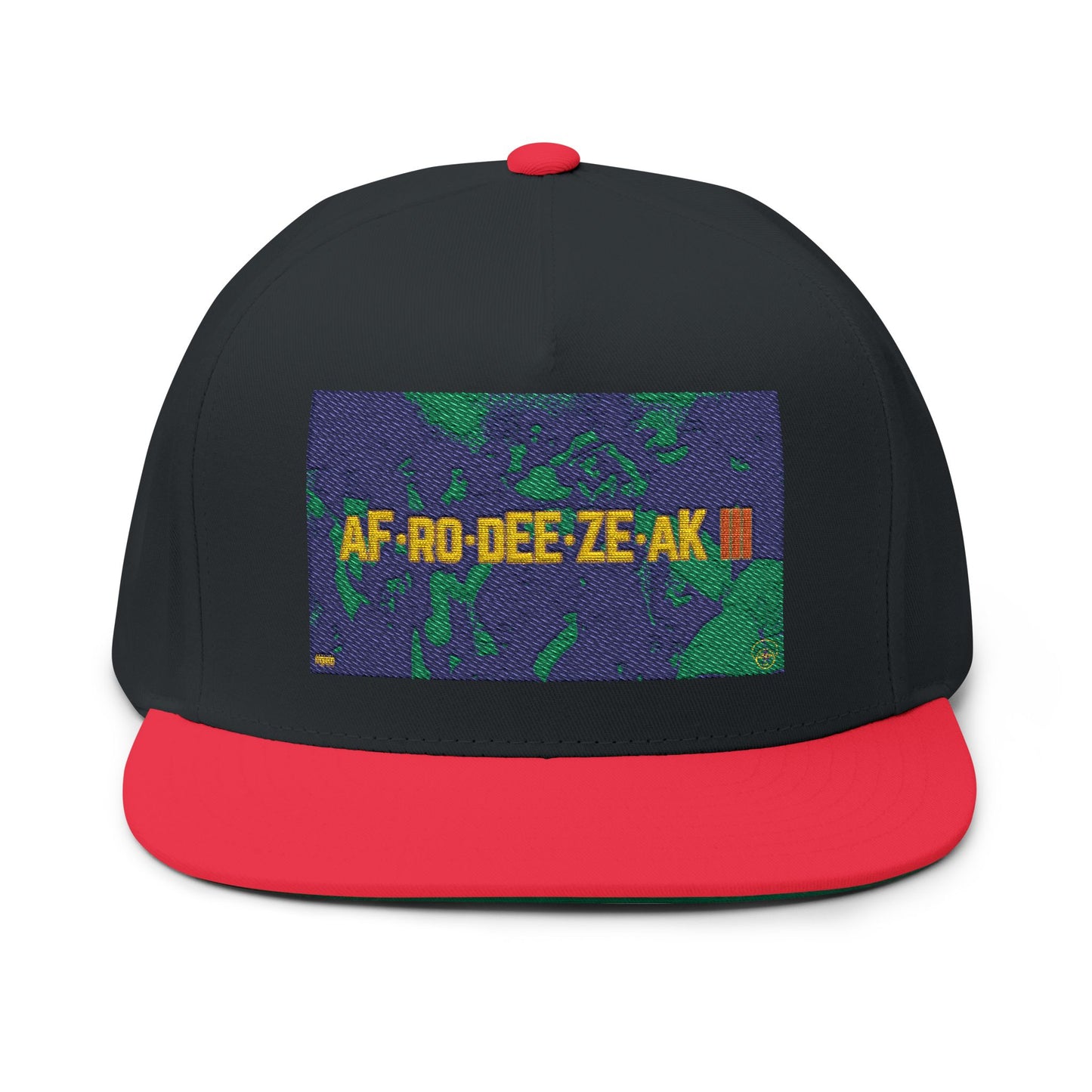 AFRODEEZEAK 3 - Embroidered Flat Bill Cap
