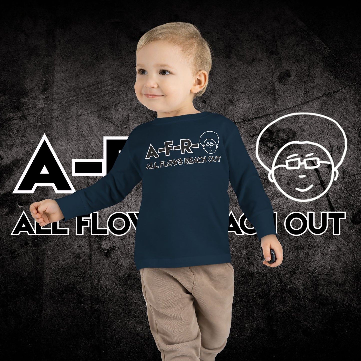 A-F-R-O LOGO - Toddler Long Sleeve Tee