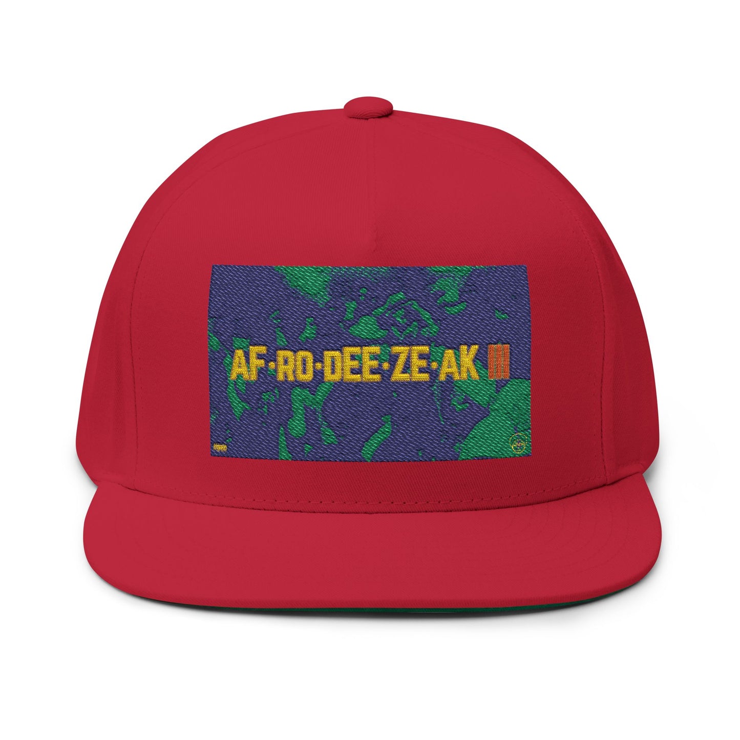 AFRODEEZEAK 3 - Embroidered Flat Bill Cap